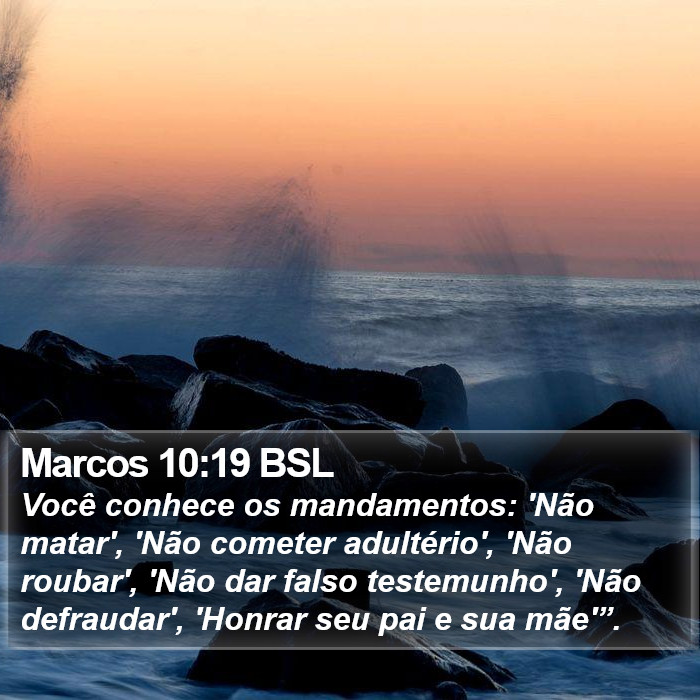Marcos 10:19 BSL Bible Study