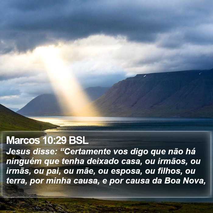 Marcos 10:29 BSL Bible Study
