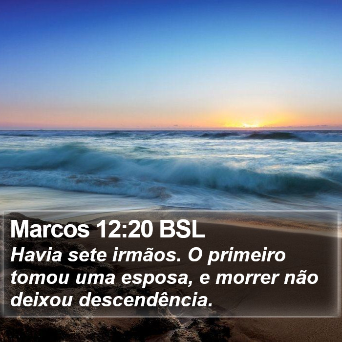Marcos 12:20 BSL Bible Study