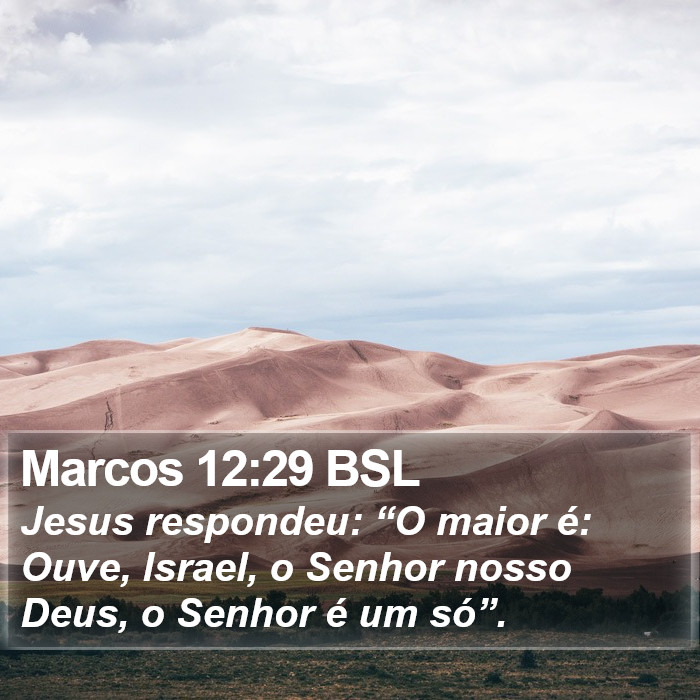 Marcos 12:29 BSL Bible Study