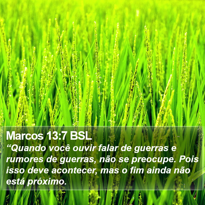Marcos 13:7 BSL Bible Study