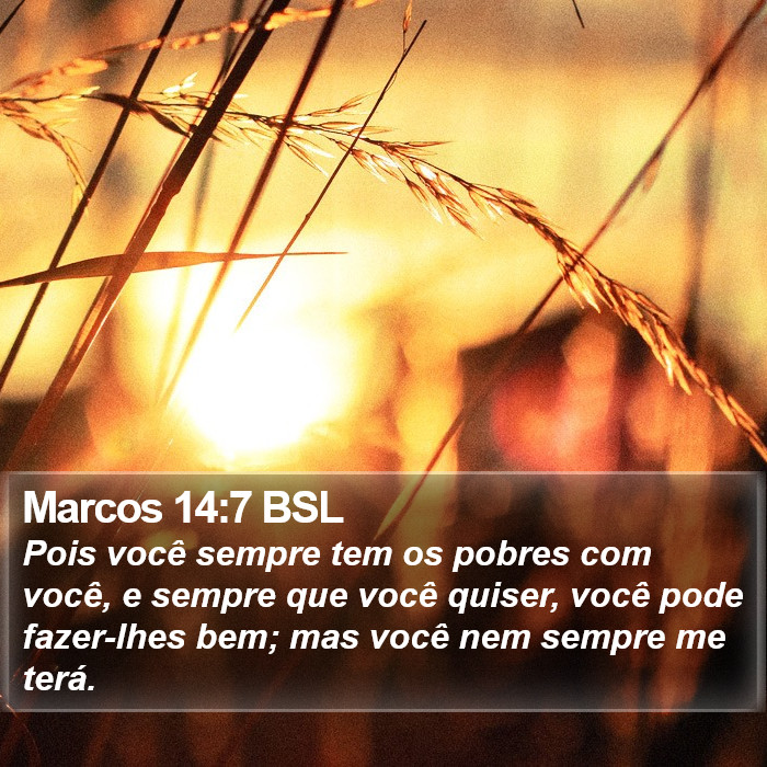 Marcos 14:7 BSL Bible Study