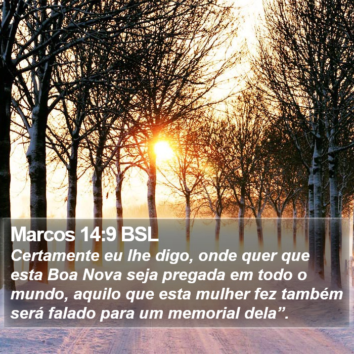 Marcos 14:9 BSL Bible Study