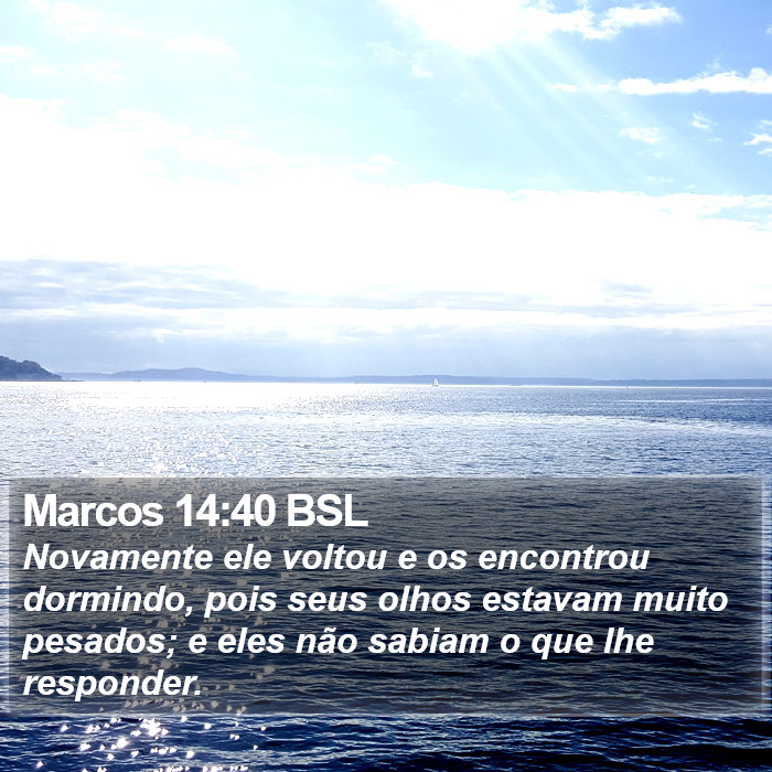 Marcos 14:40 BSL Bible Study