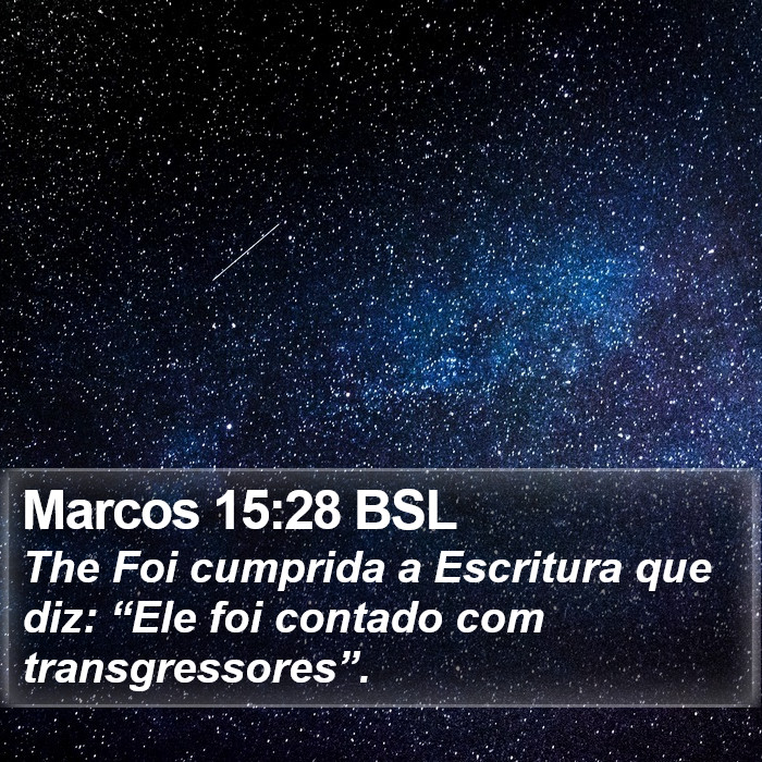 Marcos 15:28 BSL Bible Study