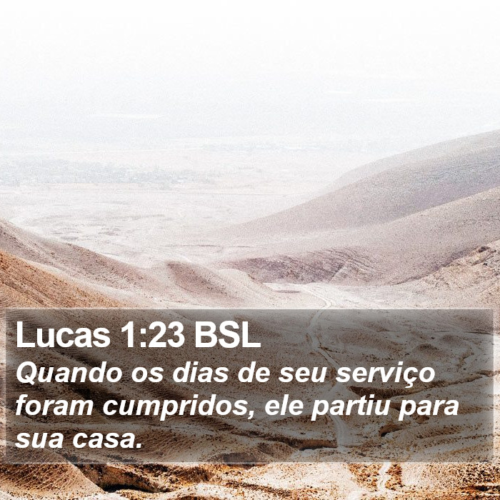 Lucas 1:23 BSL Bible Study