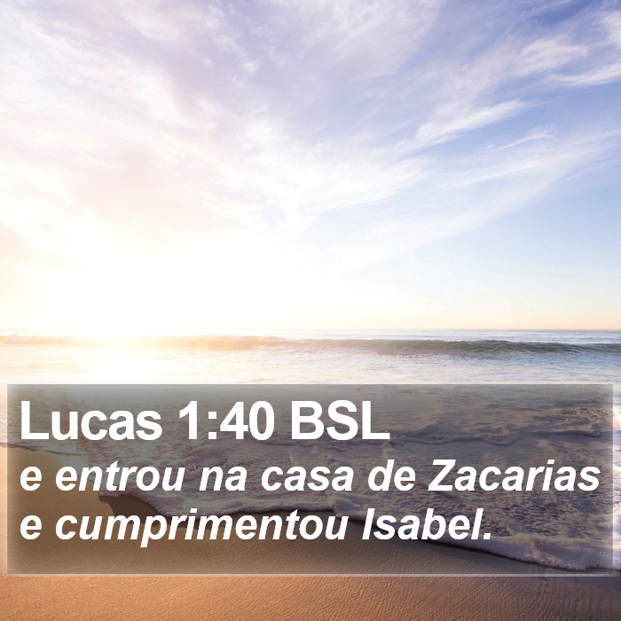 Lucas 1:40 BSL Bible Study