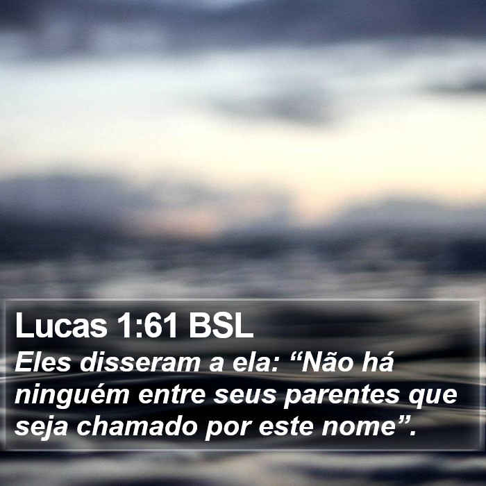 Lucas 1:61 BSL Bible Study