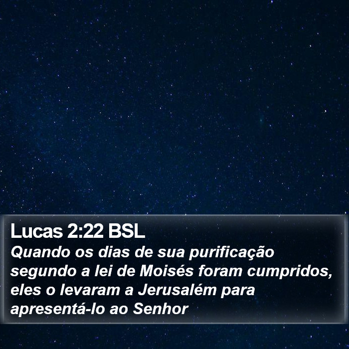 Lucas 2:22 BSL Bible Study