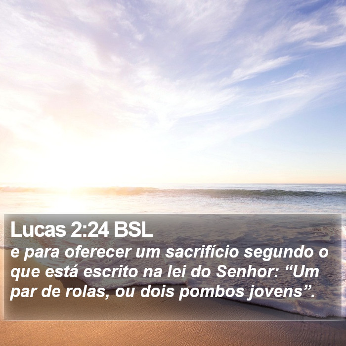 Lucas 2:24 BSL Bible Study