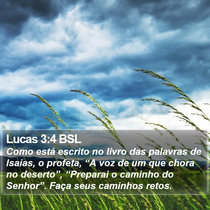 Lucas 3:4 BSL Bible Study