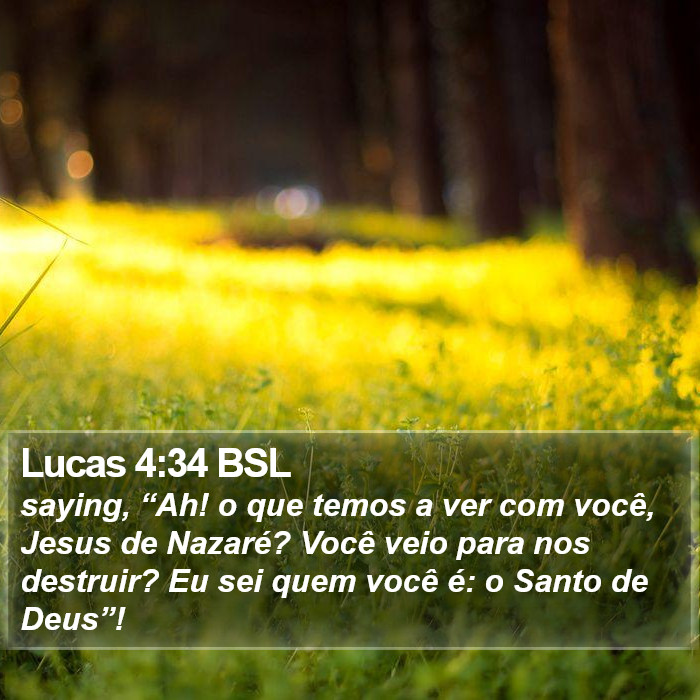 Lucas 4:34 BSL Bible Study