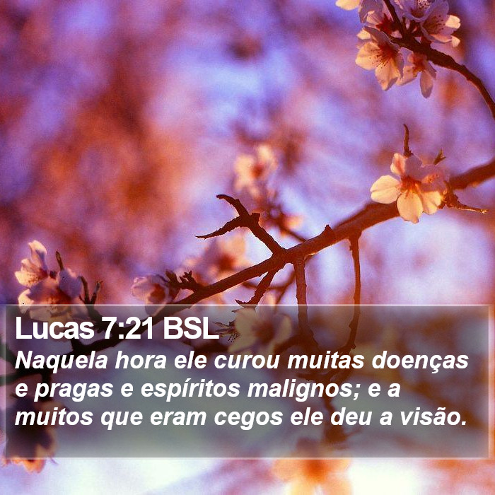 Lucas 7:21 BSL Bible Study