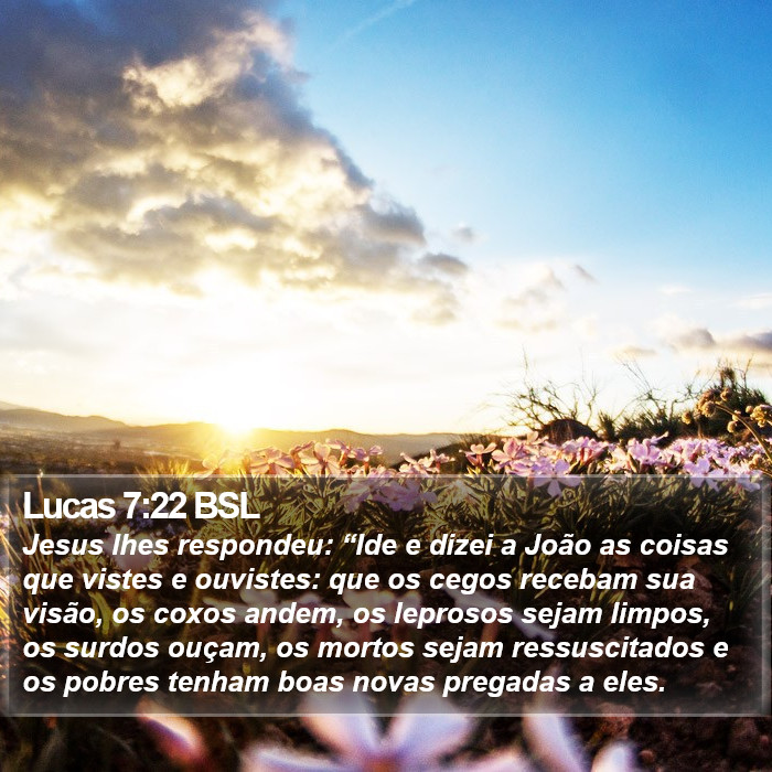 Lucas 7:22 BSL Bible Study