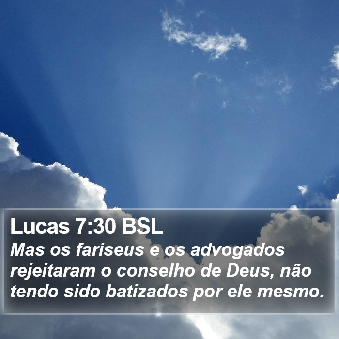 Lucas 7:30 BSL Bible Study