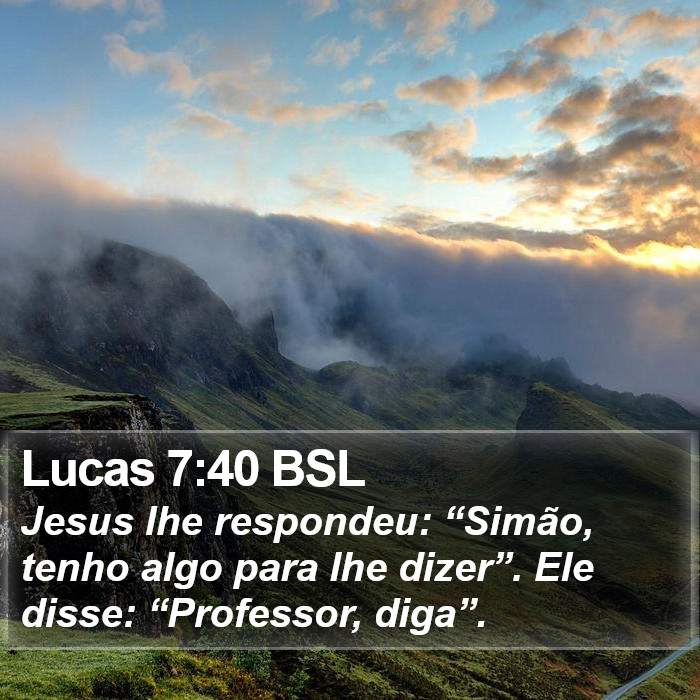 Lucas 7:40 BSL Bible Study