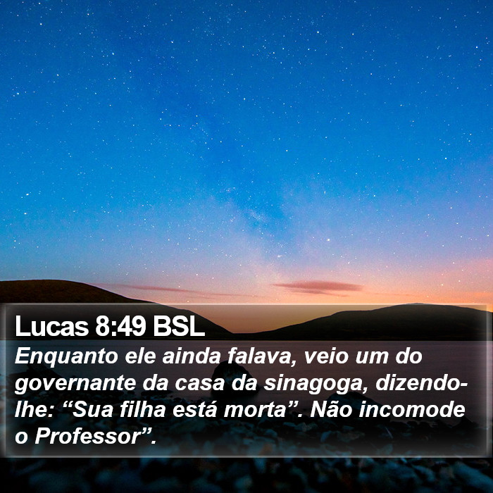 Lucas 8:49 BSL Bible Study