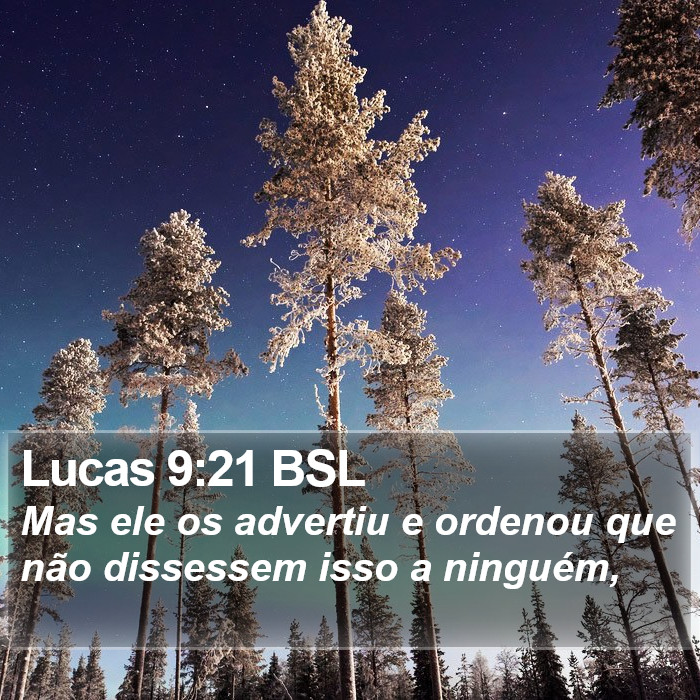 Lucas 9:21 BSL Bible Study