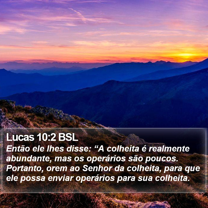 Lucas 10:2 BSL Bible Study