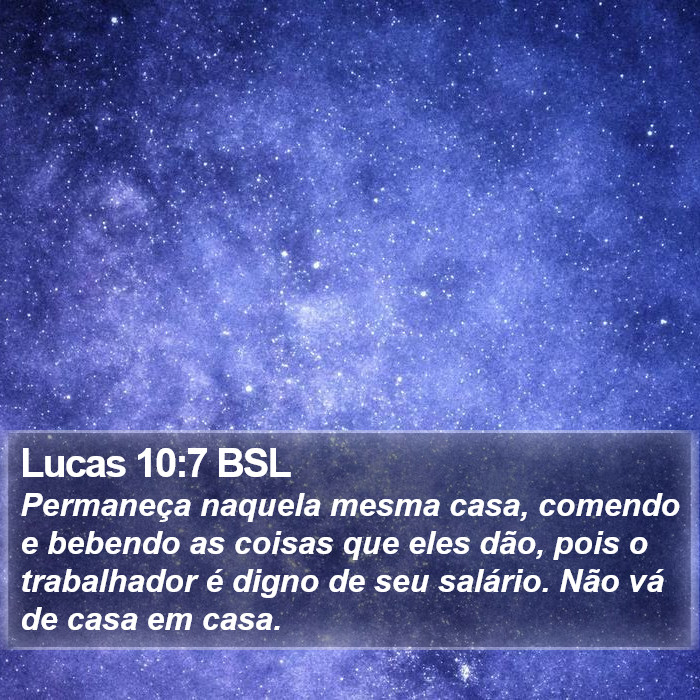 Lucas 10:7 BSL Bible Study