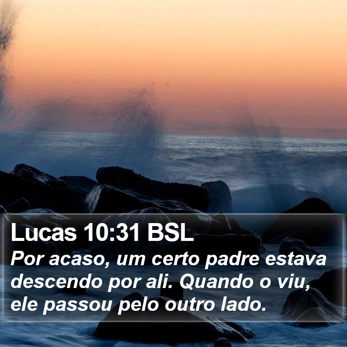 Lucas 10:31 BSL Bible Study