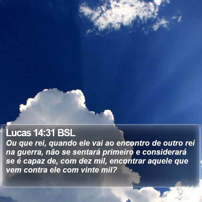 Lucas 14:31 BSL Bible Study