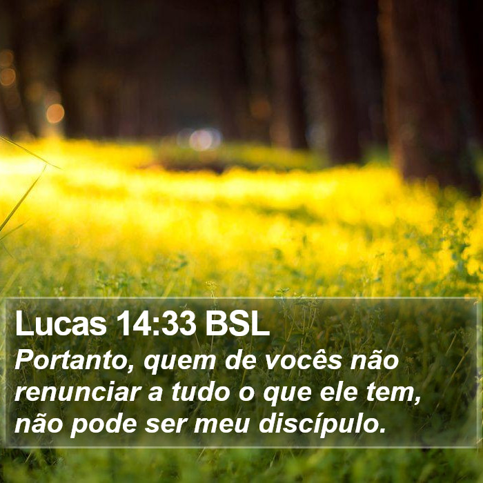 Lucas 14:33 BSL Bible Study