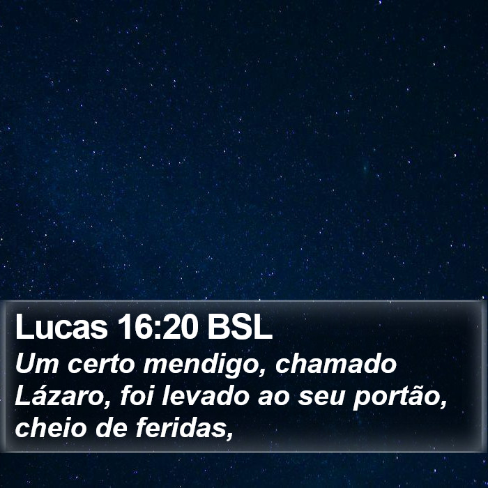 Lucas 16:20 BSL Bible Study