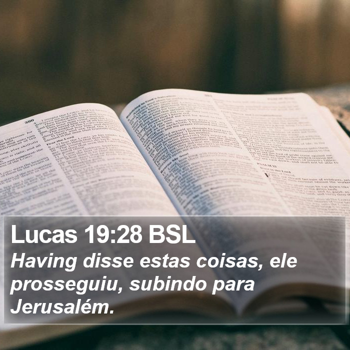 Lucas 19:28 BSL Bible Study