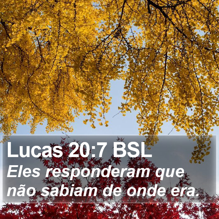 Lucas 20:7 BSL Bible Study