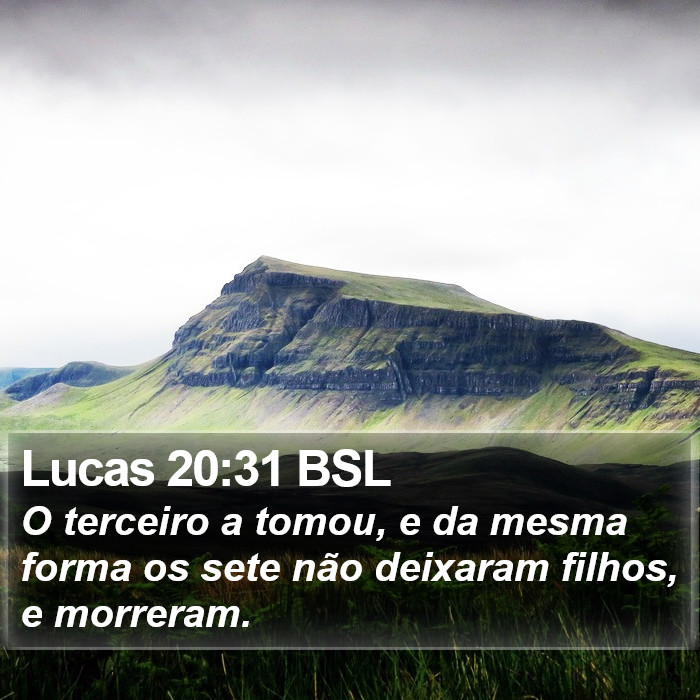Lucas 20:31 BSL Bible Study