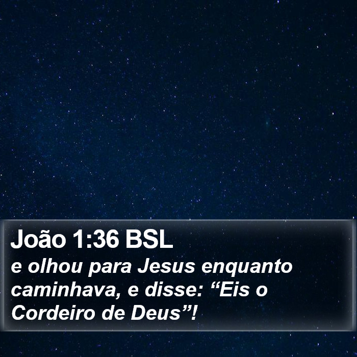 João 1:36 BSL Bible Study