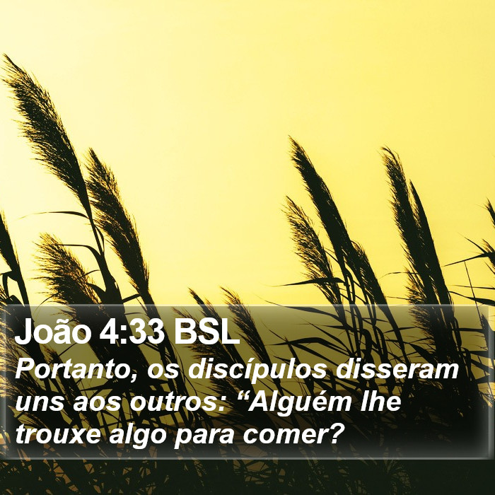 João 4:33 BSL Bible Study