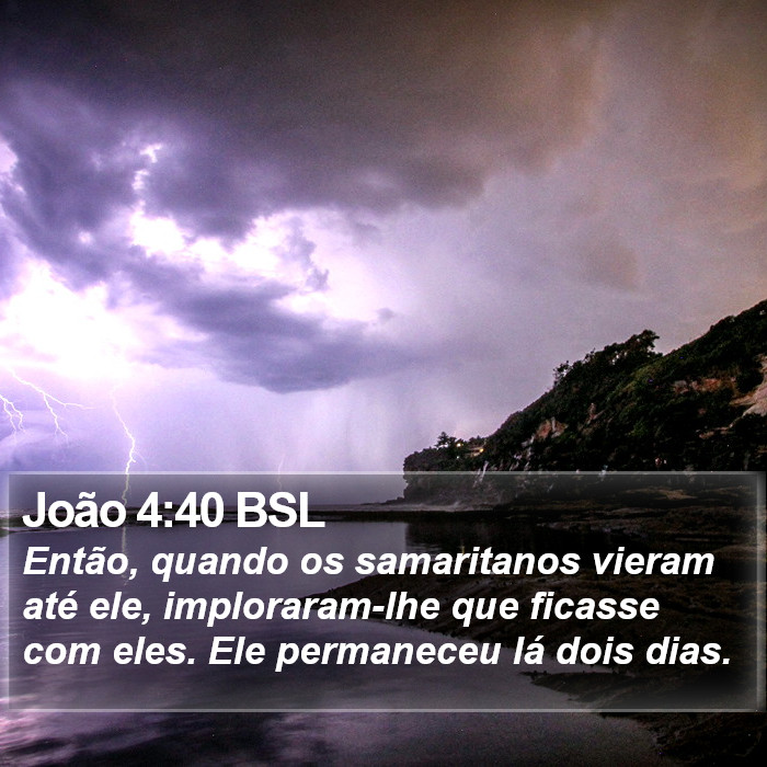 João 4:40 BSL Bible Study