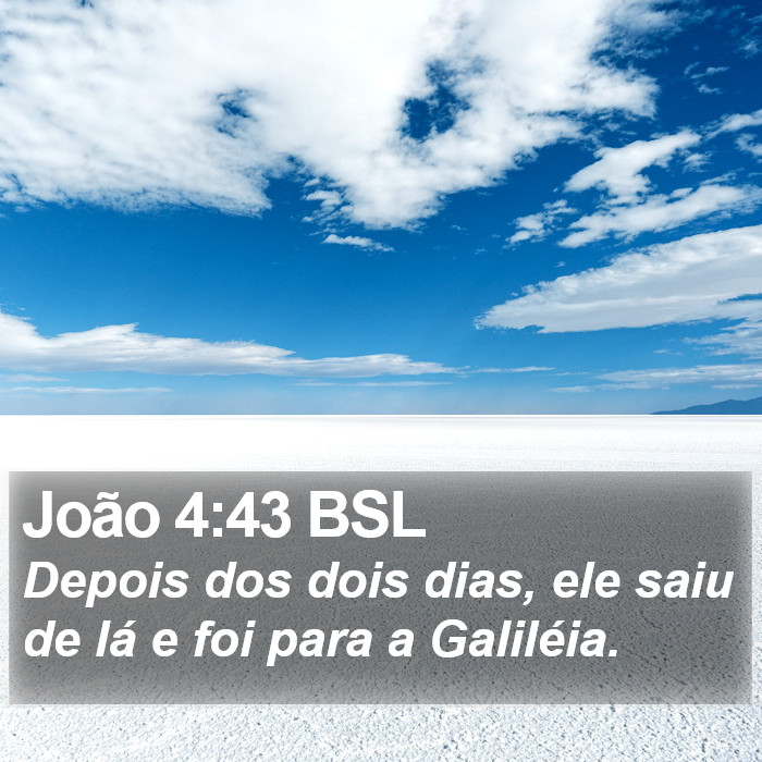 João 4:43 BSL Bible Study