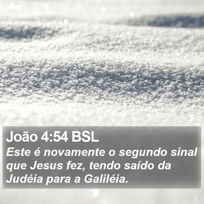 João 4:54 BSL Bible Study