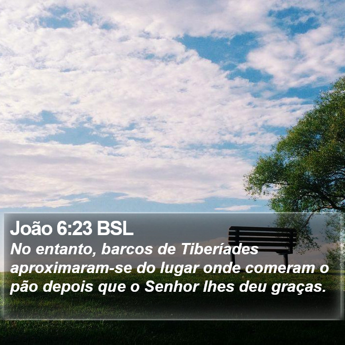 João 6:23 BSL Bible Study