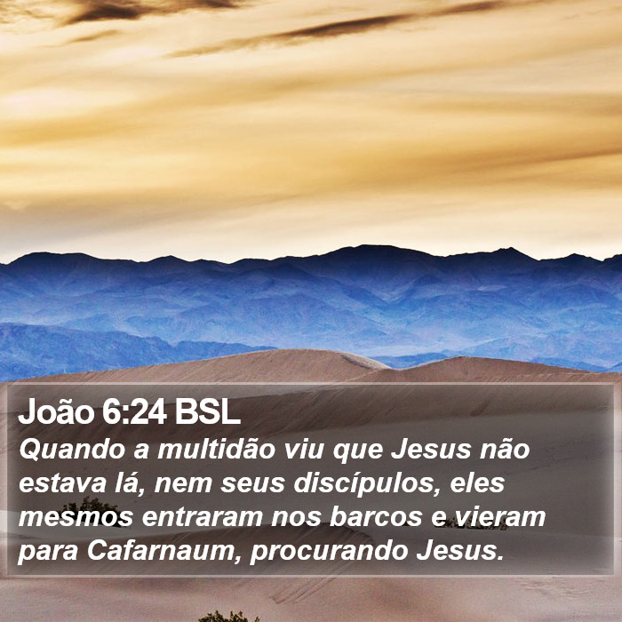 João 6:24 BSL Bible Study