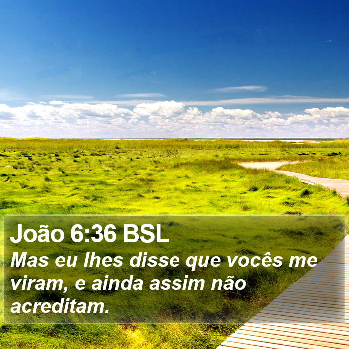 João 6:36 BSL Bible Study