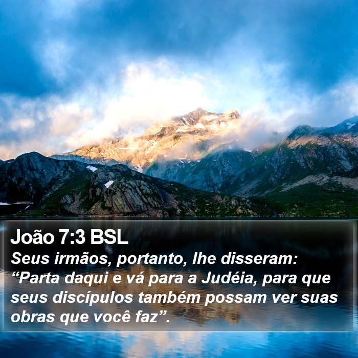 João 7:3 BSL Bible Study