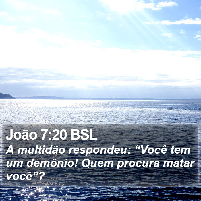 João 7:20 BSL Bible Study