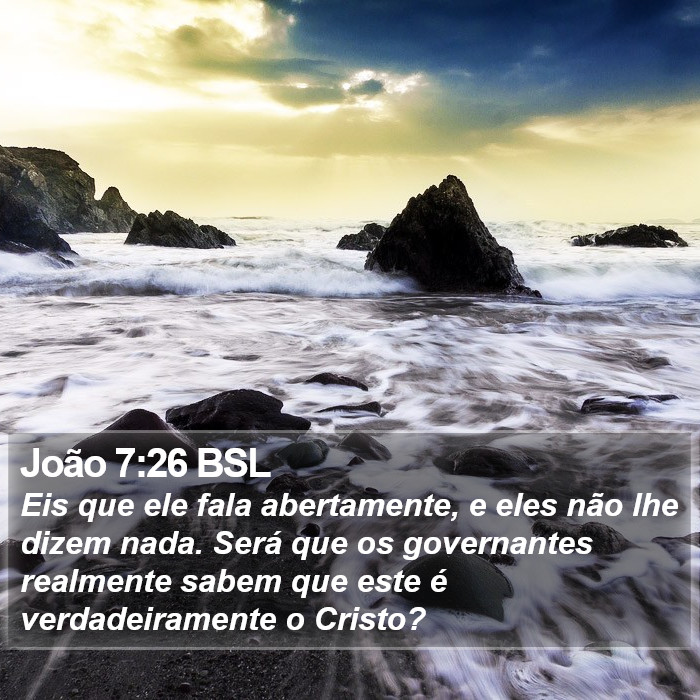 João 7:26 BSL Bible Study