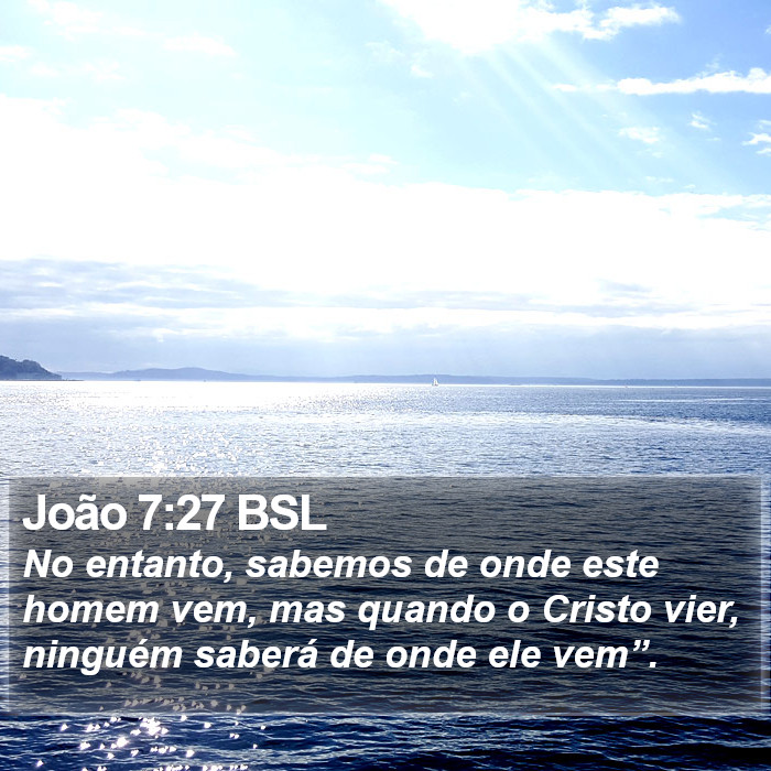 João 7:27 BSL Bible Study