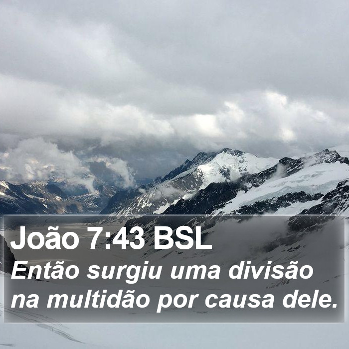 João 7:43 BSL Bible Study