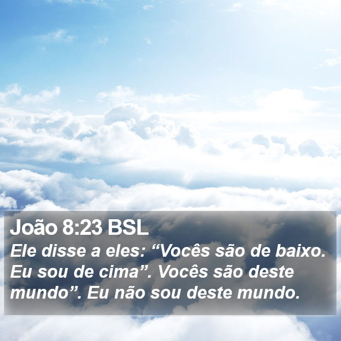 João 8:23 BSL Bible Study