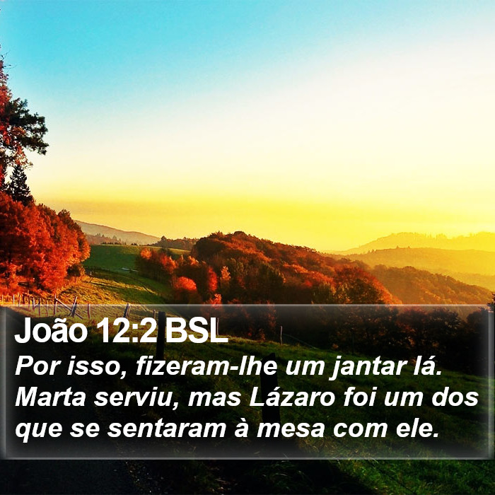João 12:2 BSL Bible Study