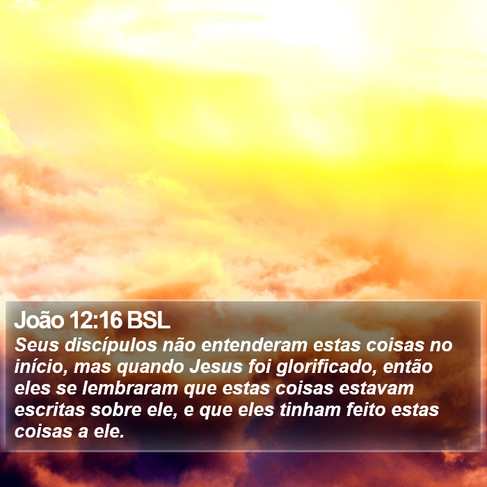 João 12:16 BSL Bible Study