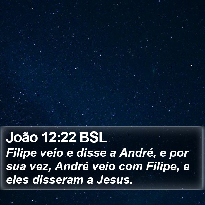João 12:22 BSL Bible Study