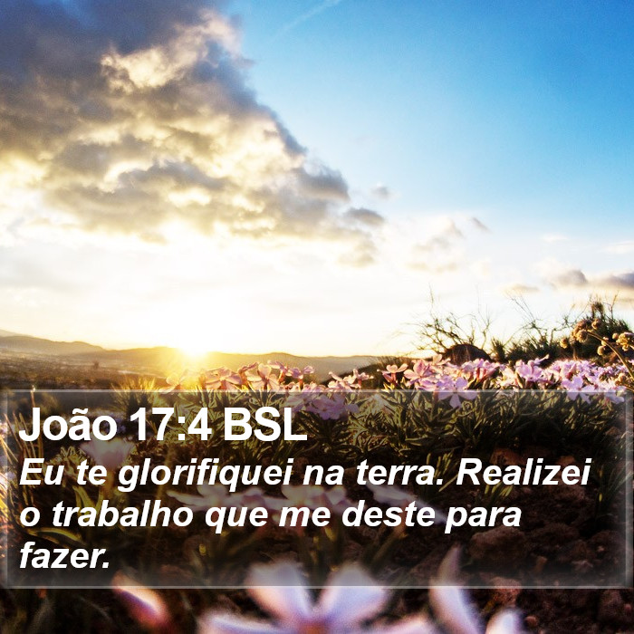 João 17:4 BSL Bible Study