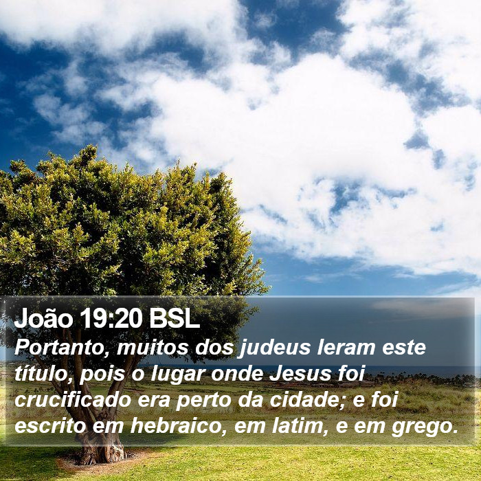 João 19:20 BSL Bible Study